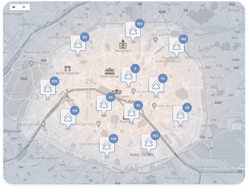 La carte des surélévations